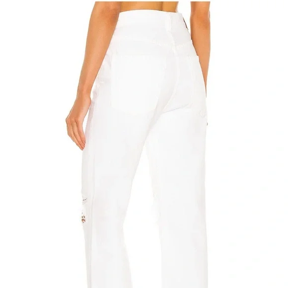 ❤️❤️❤️Class Cavalli Slightly Wide Leg cropped flare white jeans size 29 US❤️❤️❤️ - Picture 4 of 11